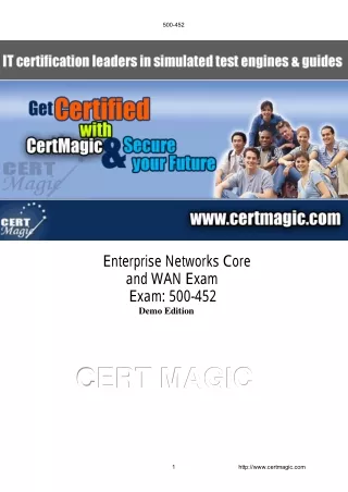 Cisco Enterprise Networks Core and WAN Exam 500-452 Test Preparation