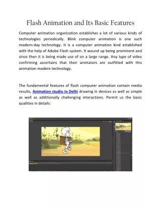 flash animation and its basic features