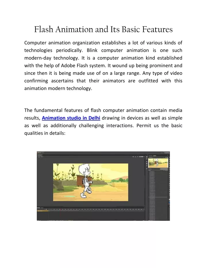 flash animation and its basic features