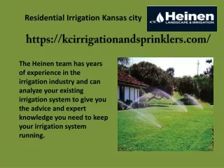 Residential Irrigation kansas city