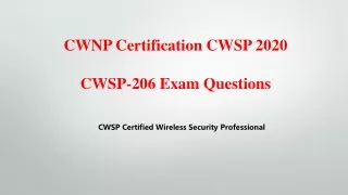 cwnp certification cwsp 2020 cwsp 206 exam
