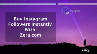 Buy Instagram Followers Instantly with Zeru.com