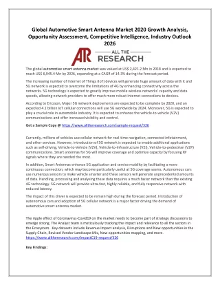 global automotive smart antenna market 2020