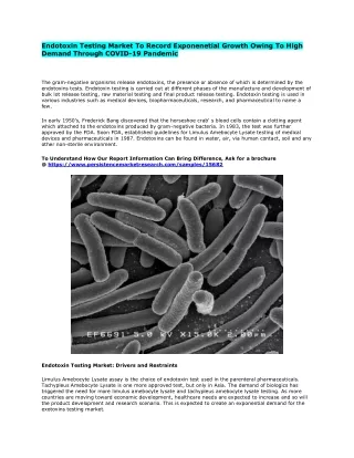 endotoxin testing market to record exponenetial