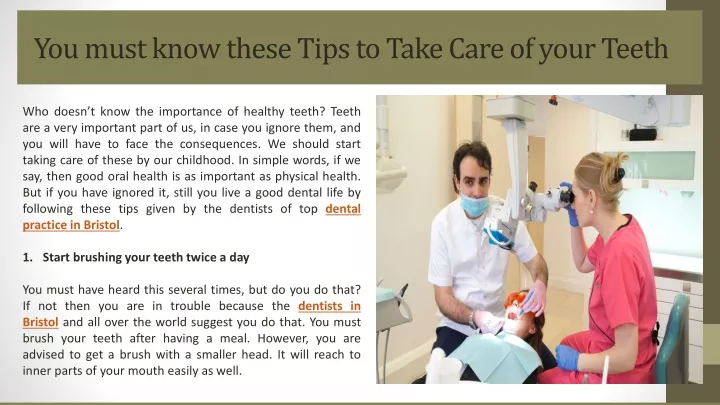 you must know these tips to take care of your teeth
