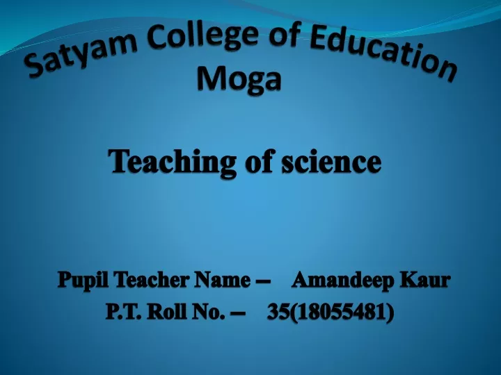 satyam college of education moga