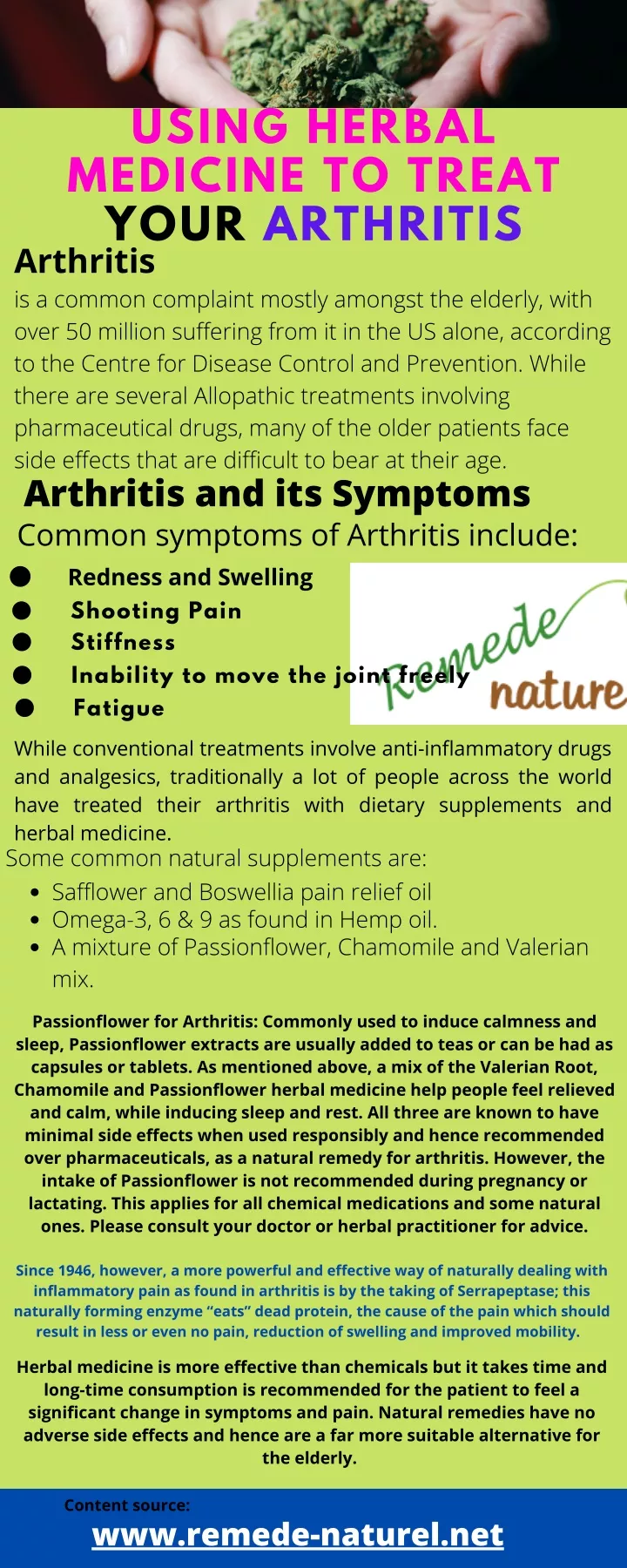 using herbal medicine to treat your arthritis