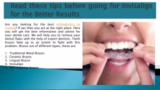 Read these tips before going for Invisalign for the Better Results