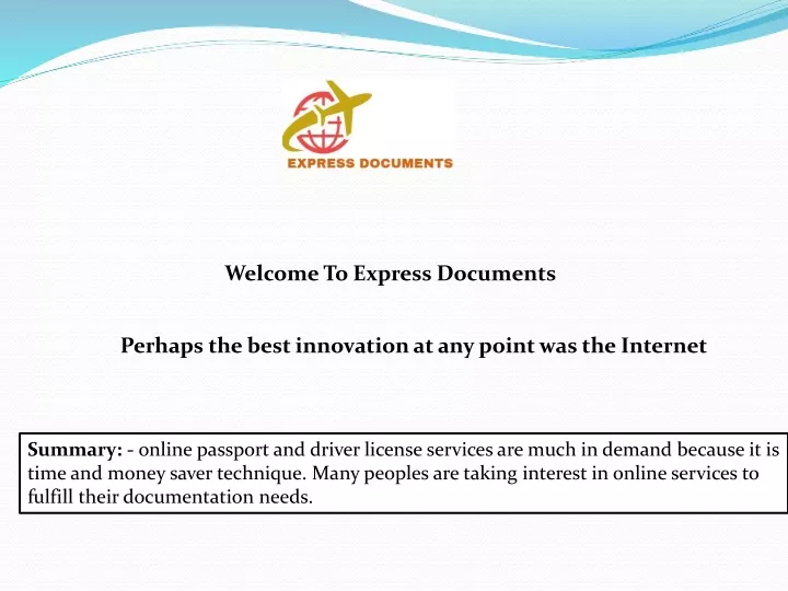welcome to express documents