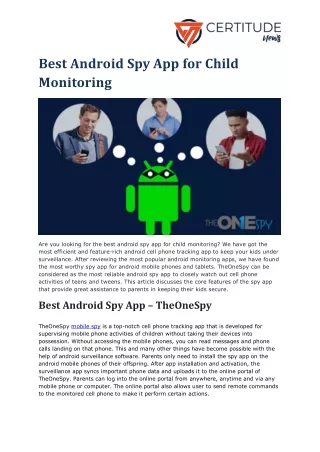 best android spy app for child monitoring