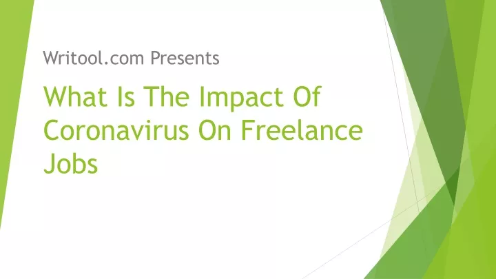 what is the impact of coronavirus on freelance jobs