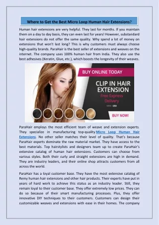 where to get the best micro loop human hair