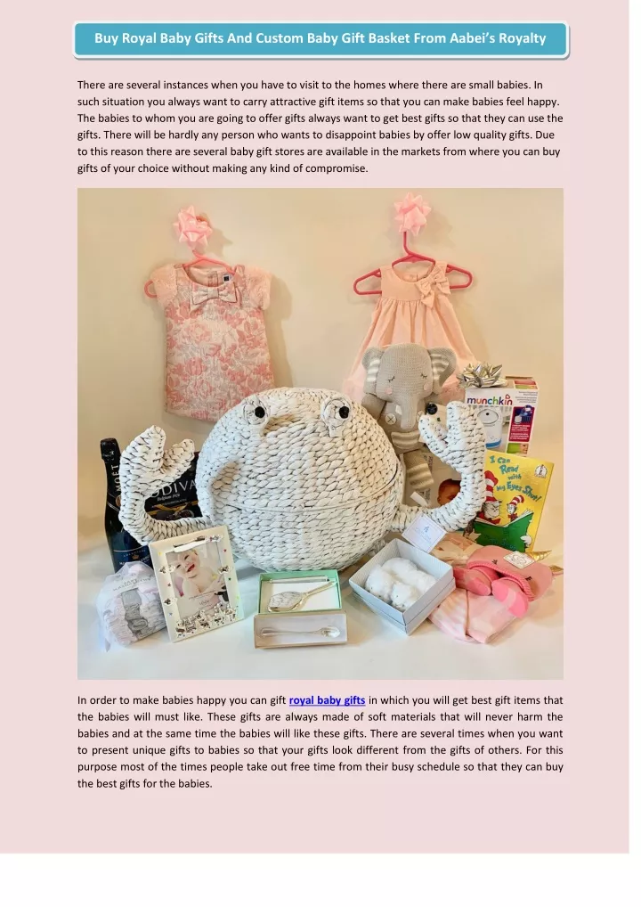 buy royal baby gifts and custom baby g ift basket