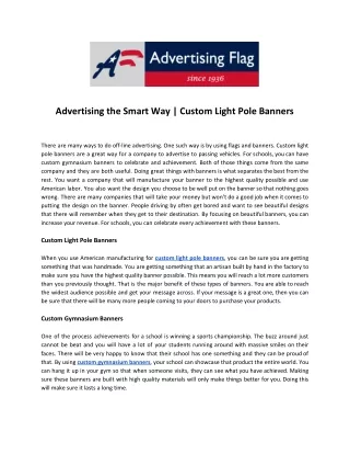 advertising the smart way custom light pole
