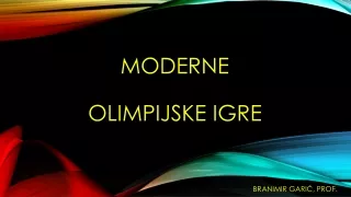 Moderne Olimpijske igre - TZK