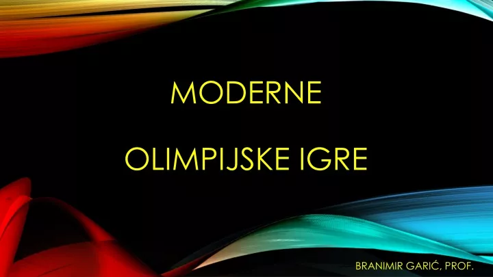 moderne olimpijske igre