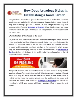how does astrology helps in establishing a good