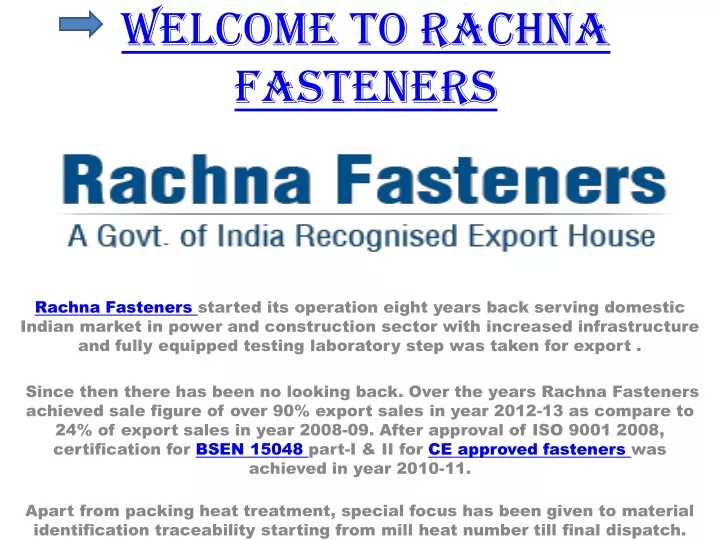 welcome to rachna fasteners