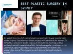 Grab best cosmetic surgeon in Sydney - slide 1