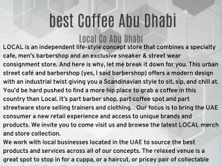 Best Coffee Abu Dhabi