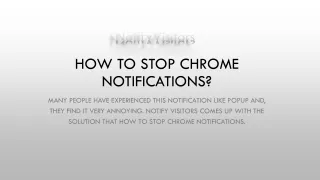 how to stop chrome notifications