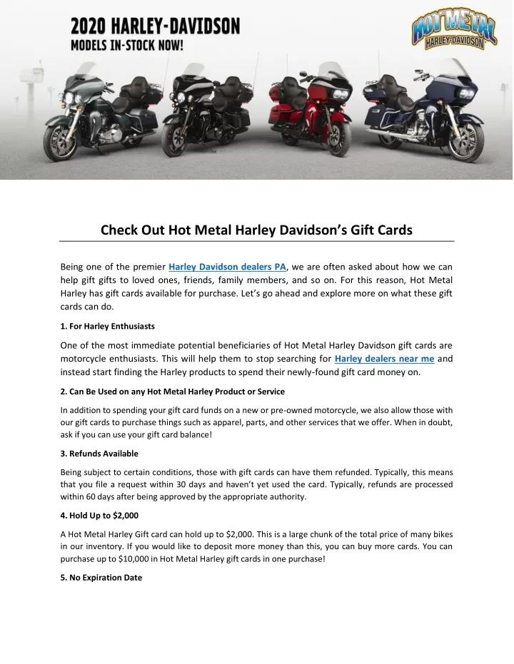 check out hot metal harley davidson s gift cards
