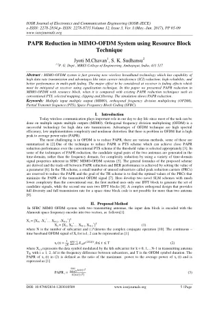 PAPR Reduction in MIMO-OFDM System using Resource Block Technique