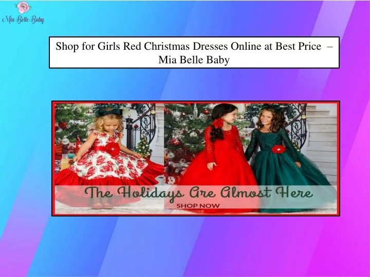 shop for girls red christmas dresses online