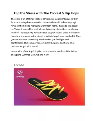 flip the stress with the coolest 5 flip flops