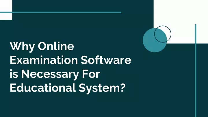 why online examination software is necessary