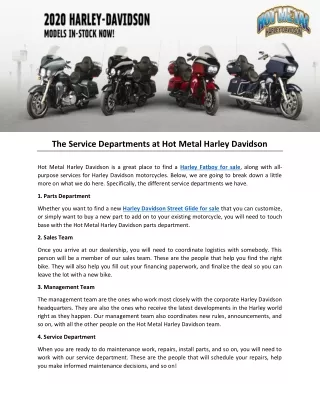 The Service Departments at Hot Metal Harley Davidson