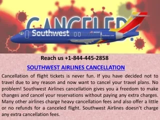 SOUTHWEST AIRLINES CANCELLATION