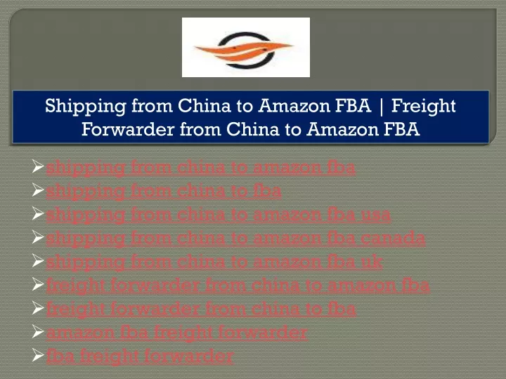 shipping from china to amazon fba freight
