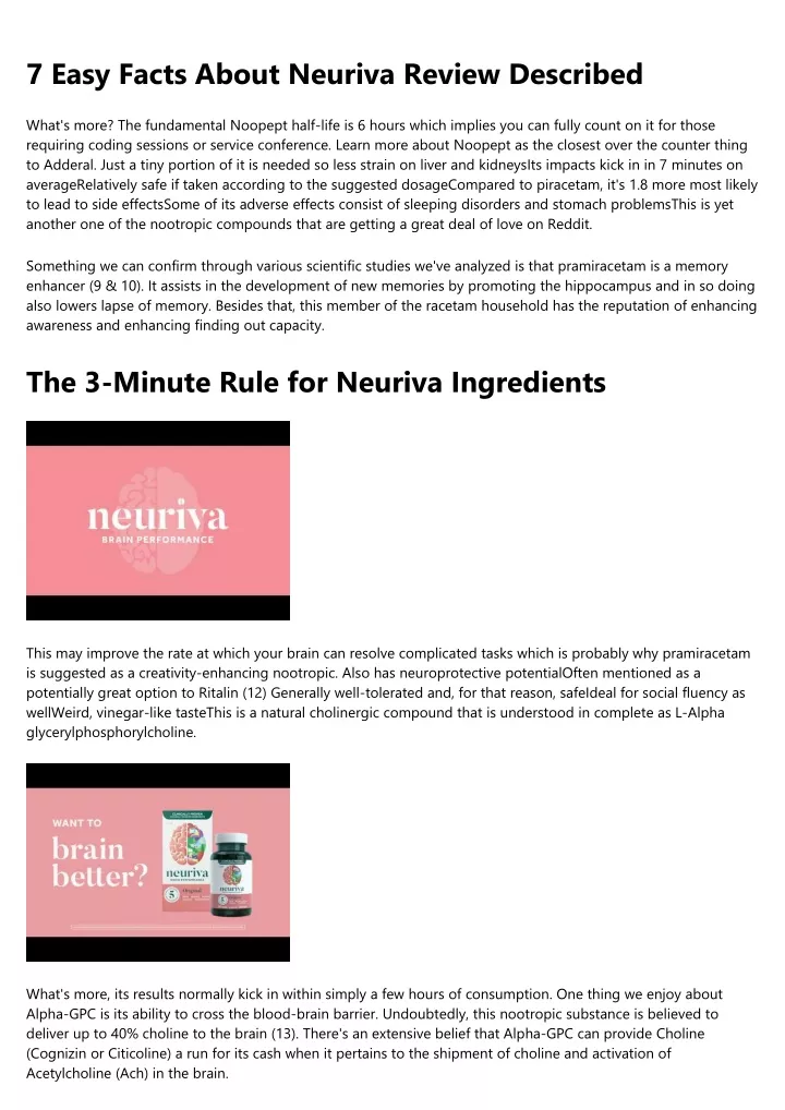 7 easy facts about neuriva review described
