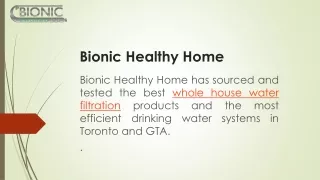 Whole house water filter| Water Filtration products Toronto