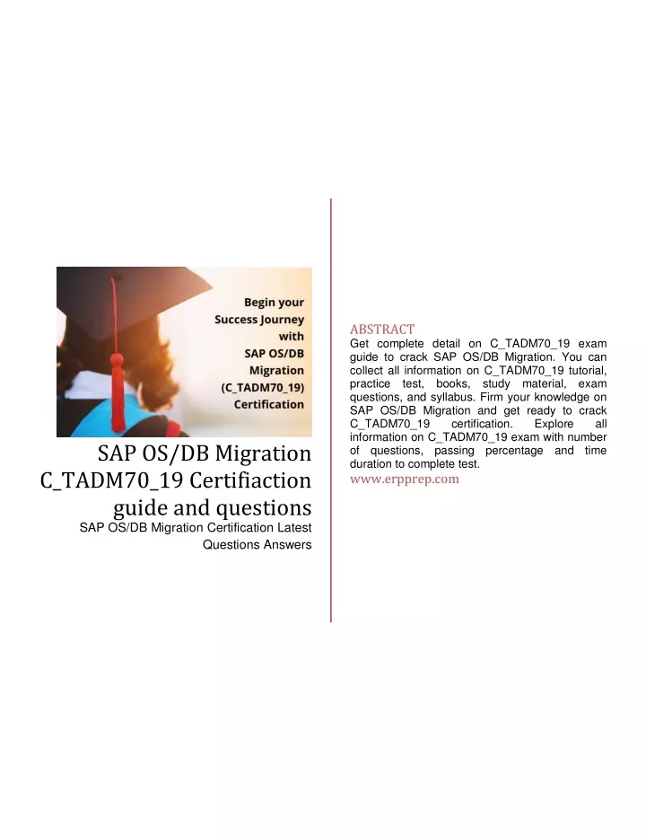 abstract get complete detail on c tadm70 19 exam