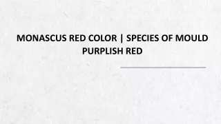 Monascus Red Color | Species Of Mould Purplish Red