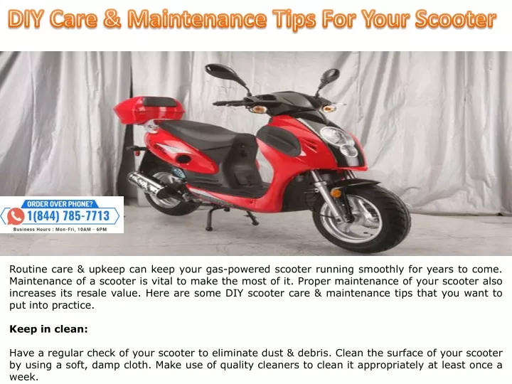 diy care maintenance tips for your scooter