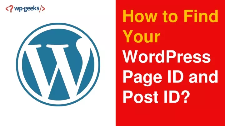 how to find your wordpress page id and post id