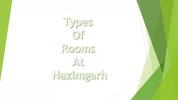 types of rooms at nazimgarh