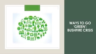 ways to go green bushfire crisis