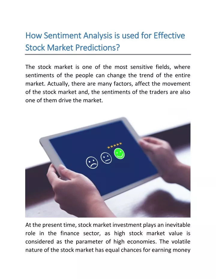 how sentiment analysis is used for effective