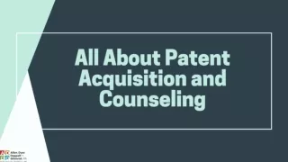 All About Patent Acquisition and Counseling - Allendyer