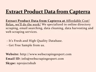 extract product data from capterra