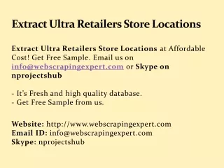 extract ultra retailers store locations
