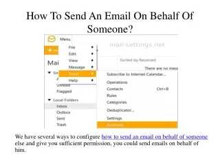 how to send an email on behalf of someone