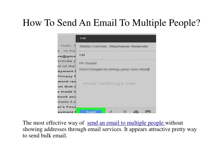 how to send an email to multiple people