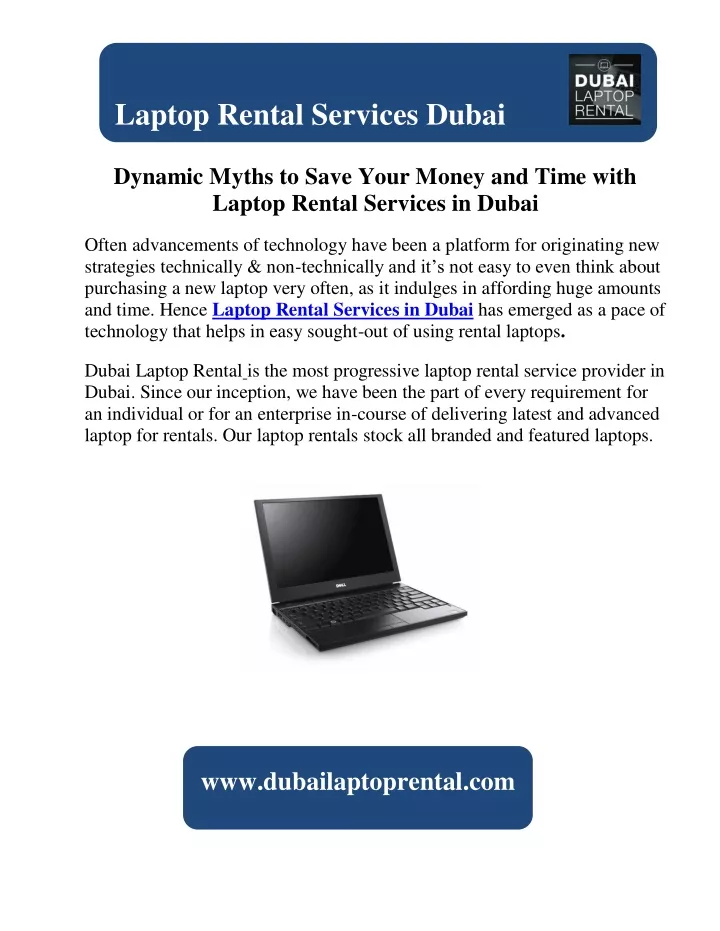laptop rental services dubai