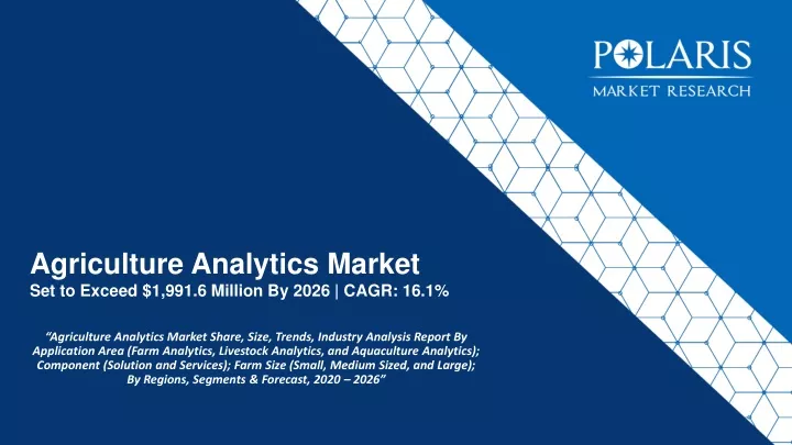 agriculture analytics market set to exceed 1 991 6 million by 2026 cagr 16 1
