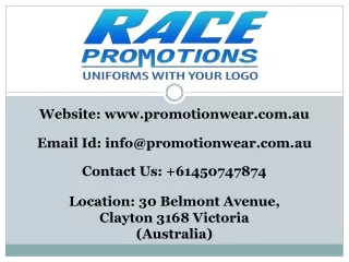 website www promotionwear com au